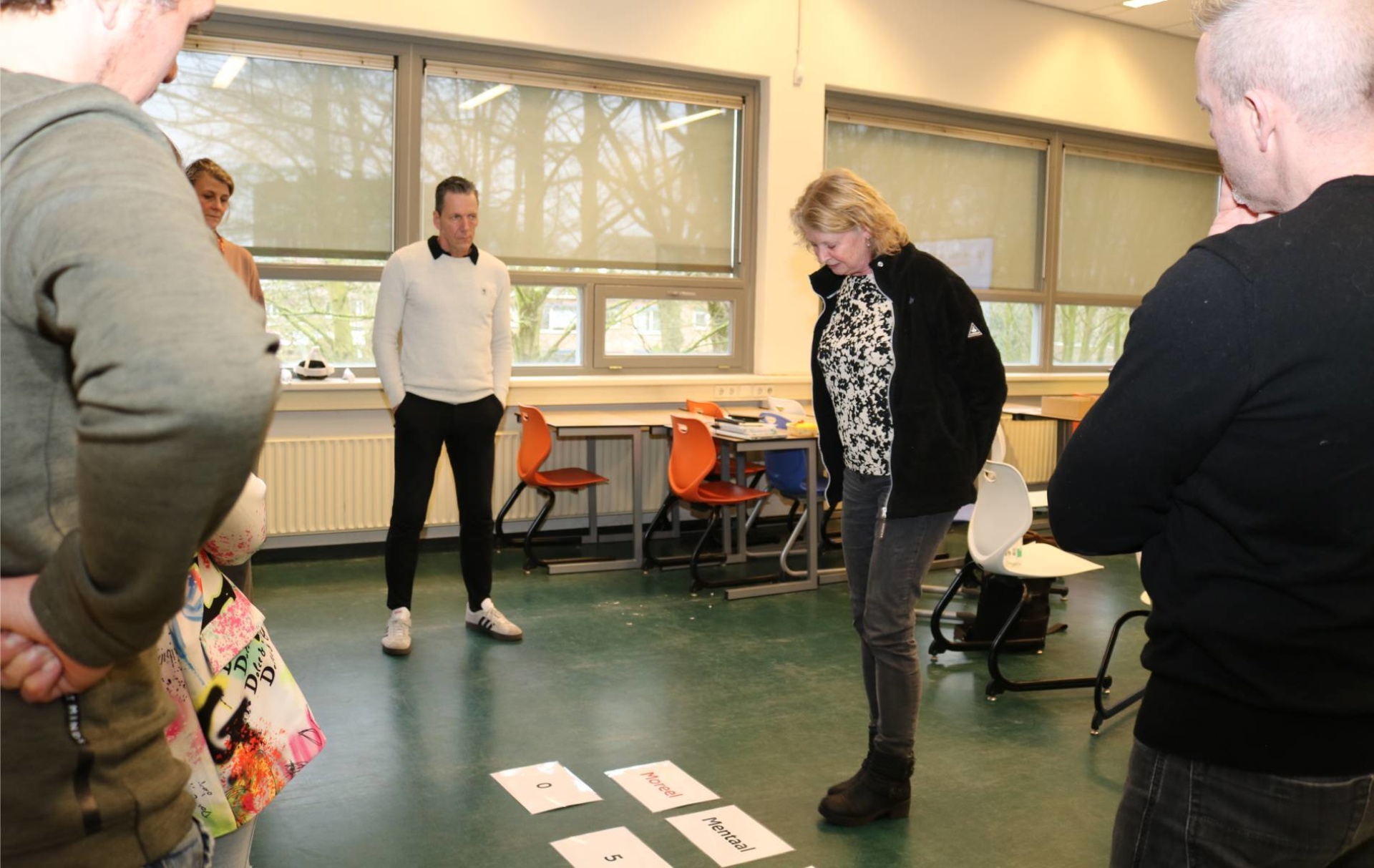 De deelnemers geven zichzelf een cijfer op de thema's moreel, mentaal en fysiek