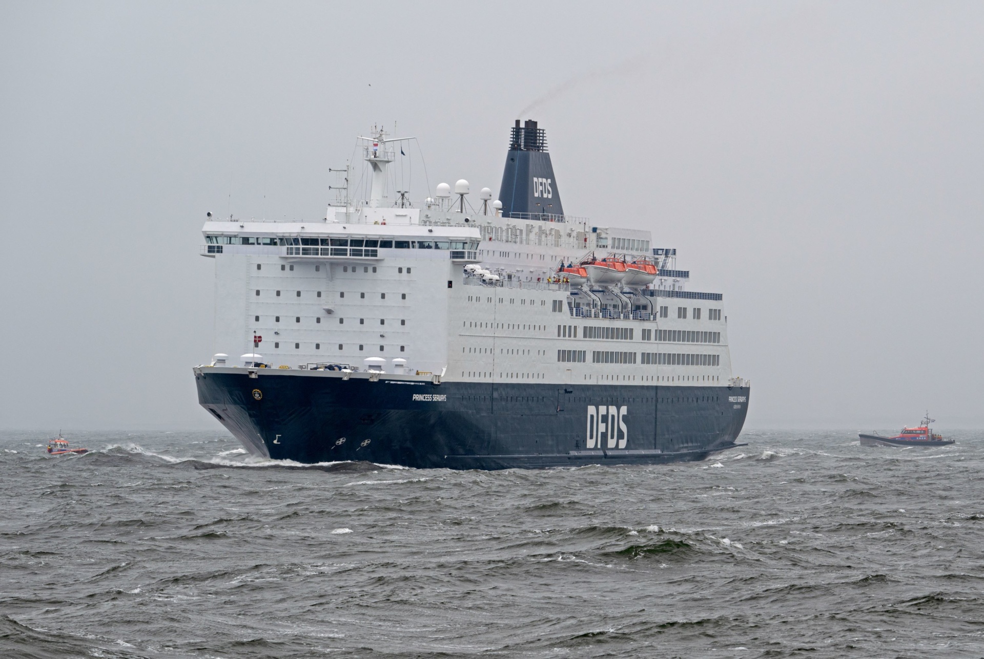 Volgens het scenario was er brand op deze ferry